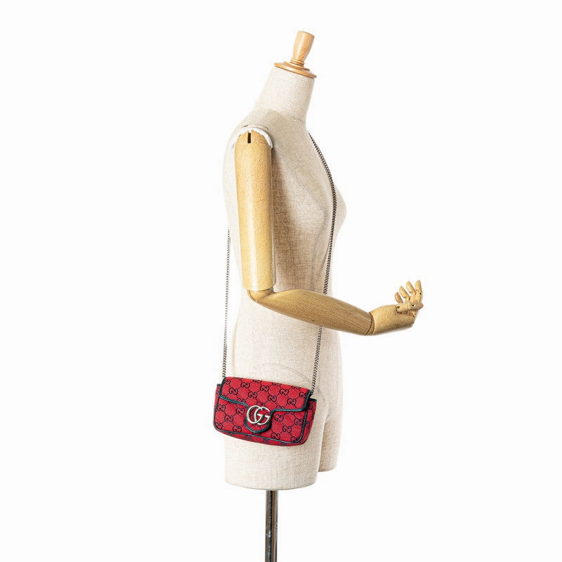 Gucci GG Marmont Canvas Leather Shoulder Bag