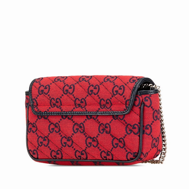 Gucci GG Marmont Canvas Leather Shoulder Bag