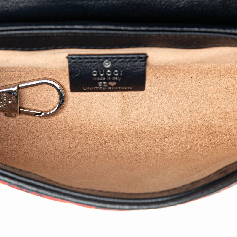 Gucci GG Marmont Canvas Leather Shoulder Bag