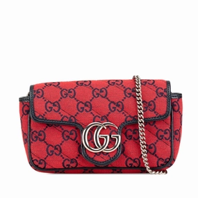 Gucci GG Marmont Canvas Leather Shoulder Bag
