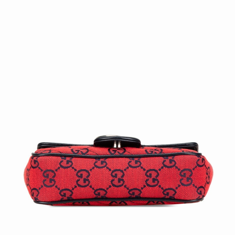 Gucci GG Marmont Canvas Leather Shoulder Bag