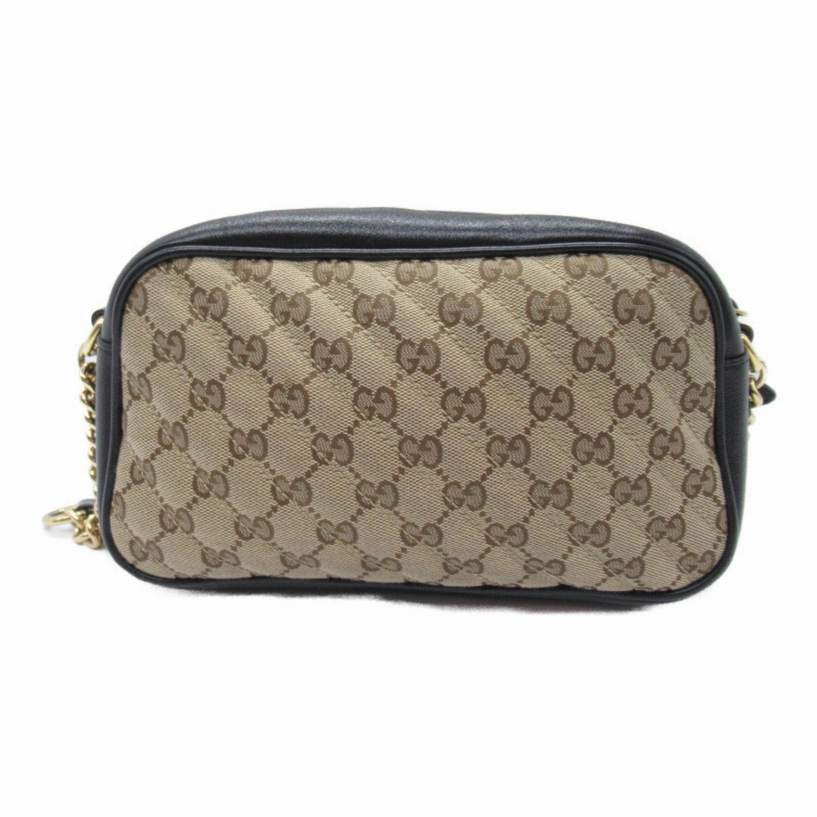 Gucci GG Marmont Leather Canvas Shoulder Bag