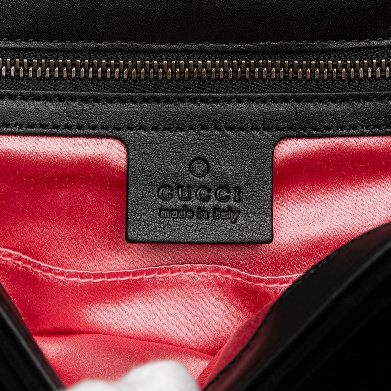 Gucci GG Marmont Velvet Medium Embroidered Shoulder Bag