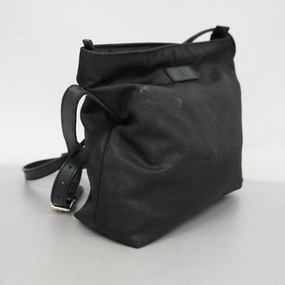 GUCCI  GG Nylon 314529 Nylon,Leather Shoulder Bag Black