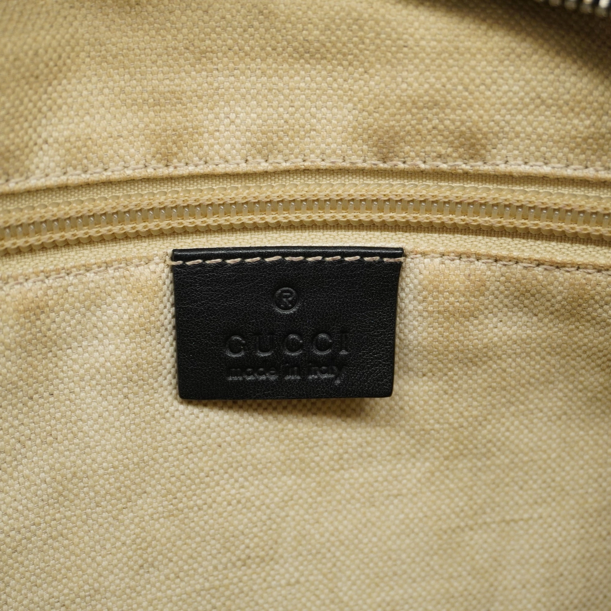 GUCCI  GG Nylon 314529 Nylon,Leather Shoulder Bag Black
