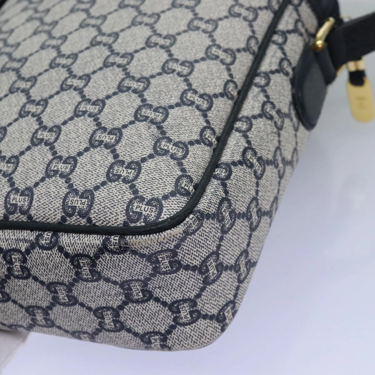 GUCCI GG Plus Supreme Shoulder Bag PVC Navy  12516