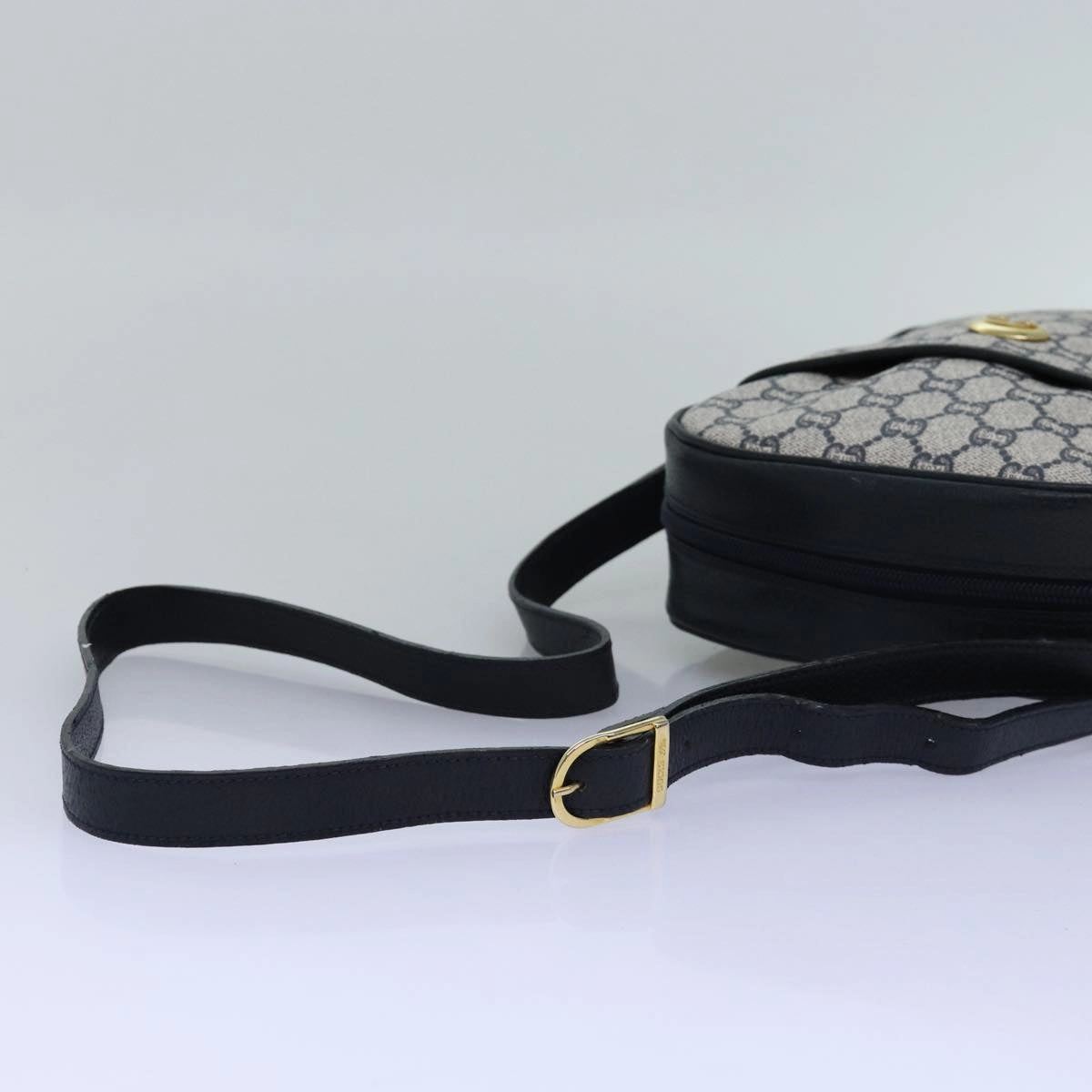 GUCCI GG Plus Supreme Shoulder Bag PVC Navy  12516
