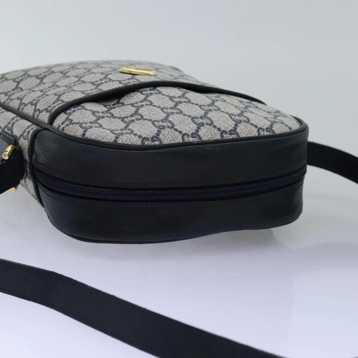 GUCCI GG Plus Supreme Shoulder Bag PVC Navy  12516