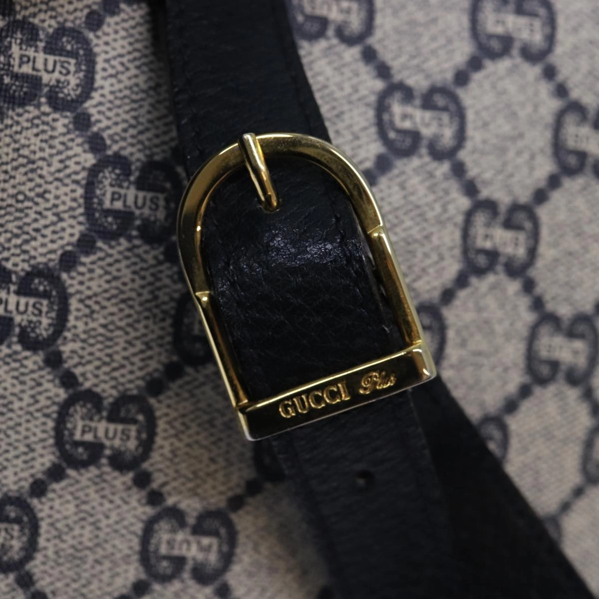 GUCCI GG Plus Supreme Shoulder Bag PVC Navy  12516