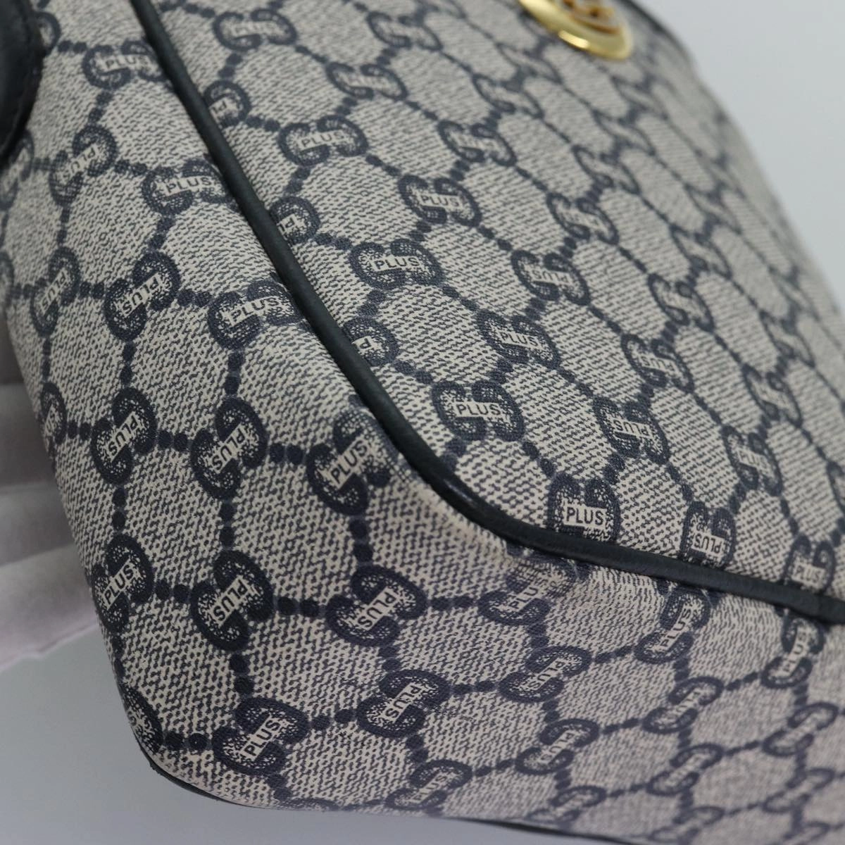 GUCCI GG Plus Supreme Shoulder Bag PVC Navy  12516