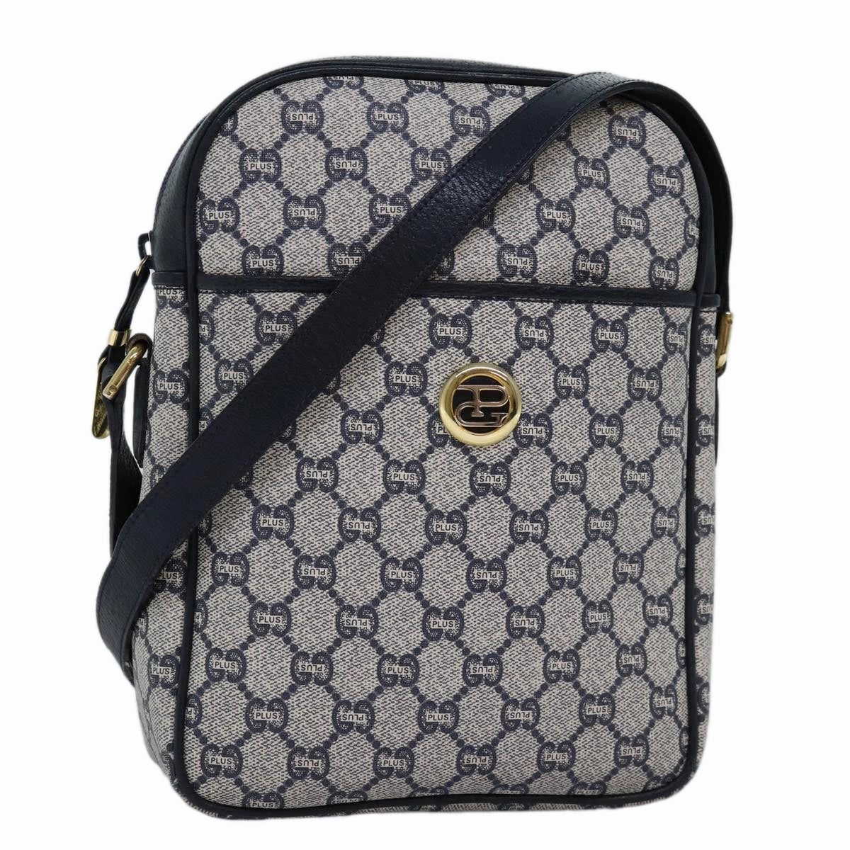 GUCCI GG Plus Supreme Shoulder Bag PVC Navy  12516