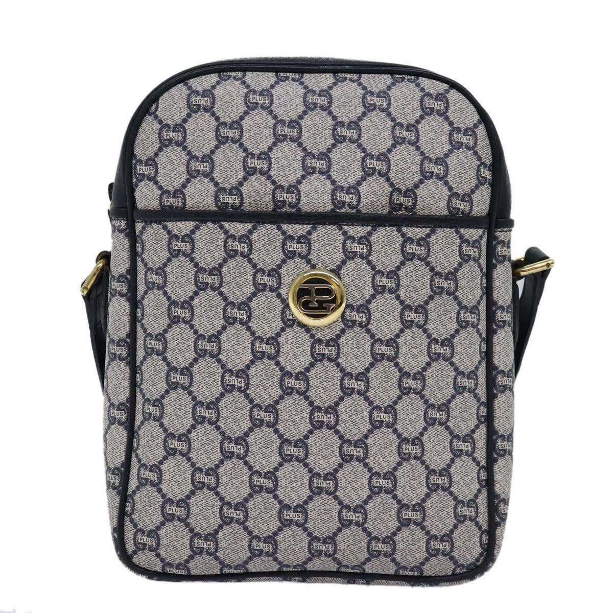 GUCCI GG Plus Supreme Shoulder Bag PVC Navy  12516