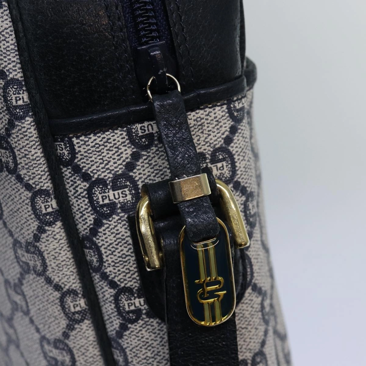 GUCCI GG Plus Supreme Shoulder Bag PVC Navy  12516