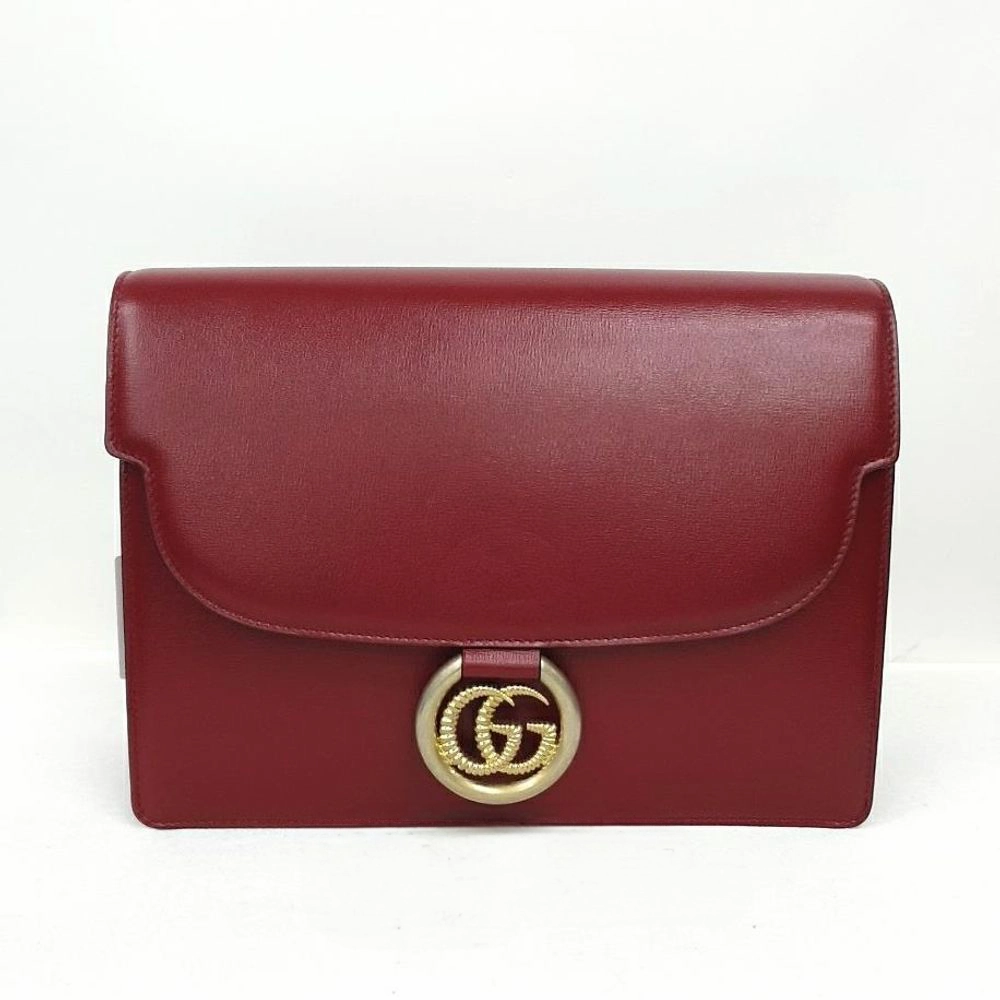 Gucci Gg Ring Leather Shoulder Bag (589471) (7994270)