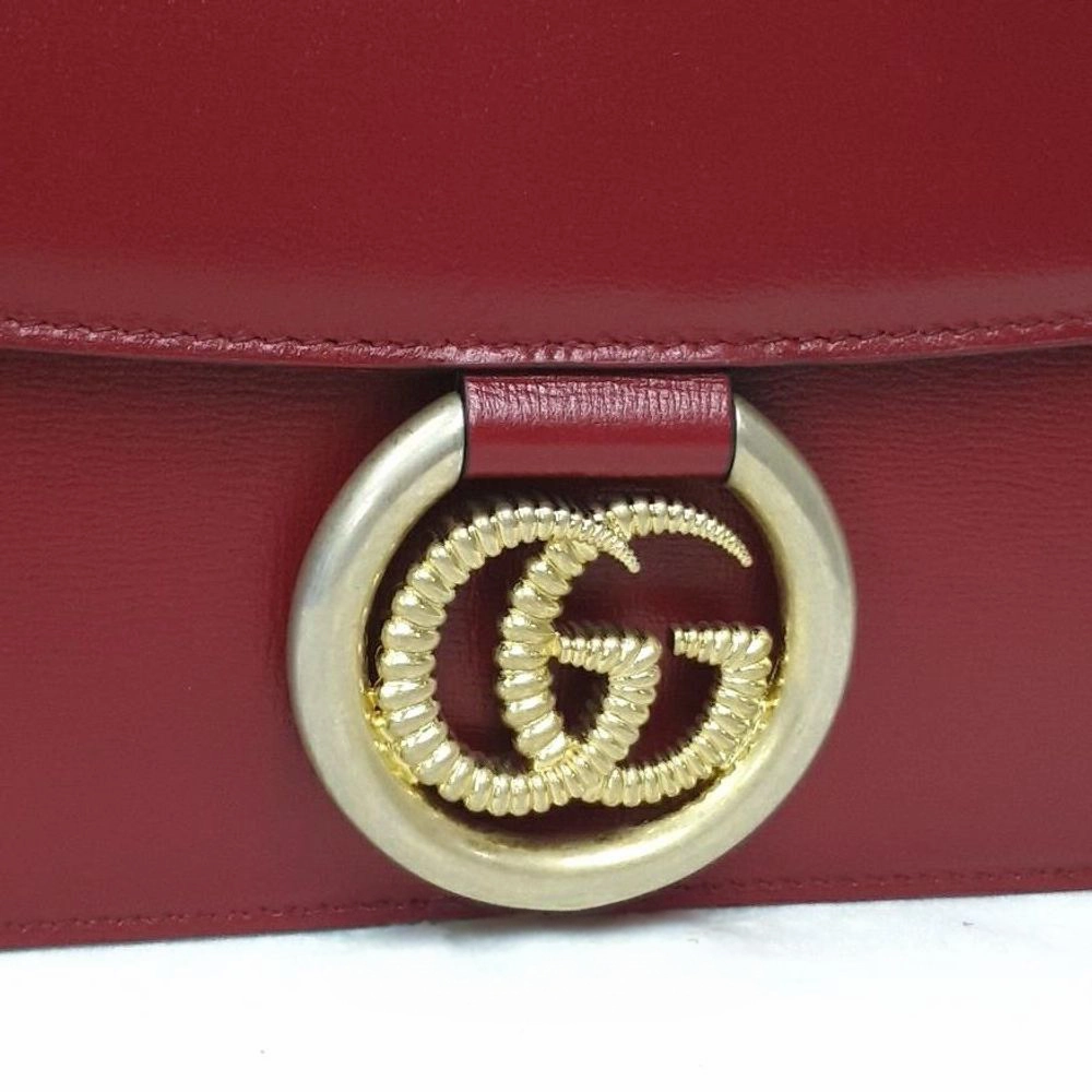 Gucci Gg Ring Leather Shoulder Bag (589471) (7994270)
