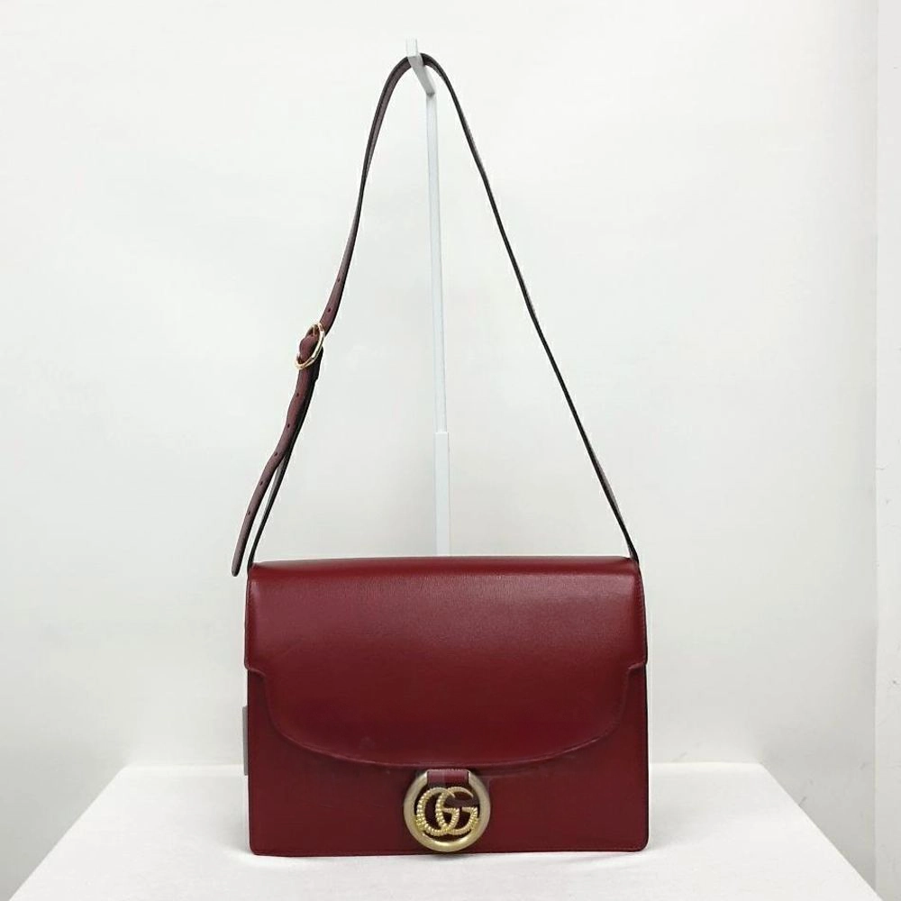 Gucci Gg Ring Leather Shoulder Bag (589471) (7994270)