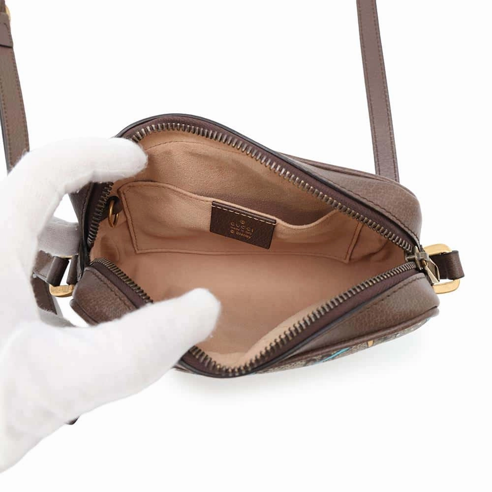 GUCCI GG Supreme Disney Collaboration Shoulder Bag Beige/Brown648124 GG SupremeCanvas Leather