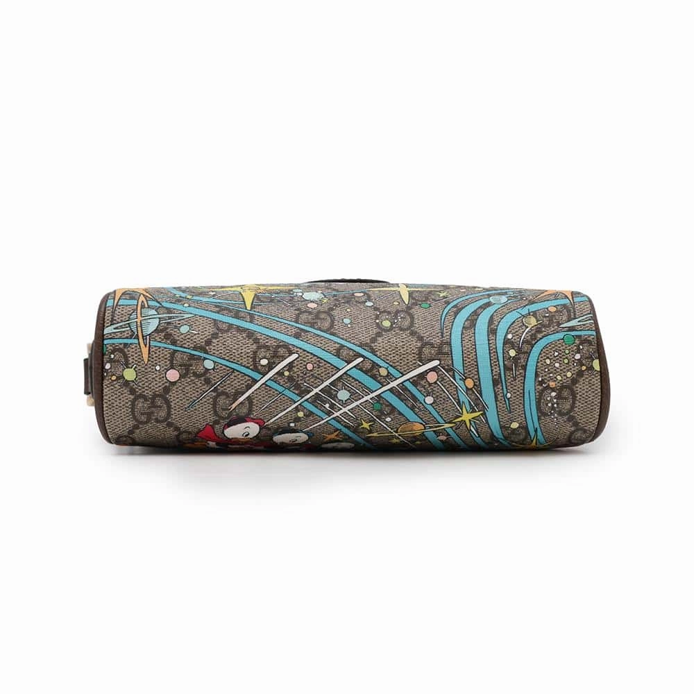 GUCCI GG Supreme Disney Collaboration Shoulder Bag Beige/Brown648124 GG SupremeCanvas Leather