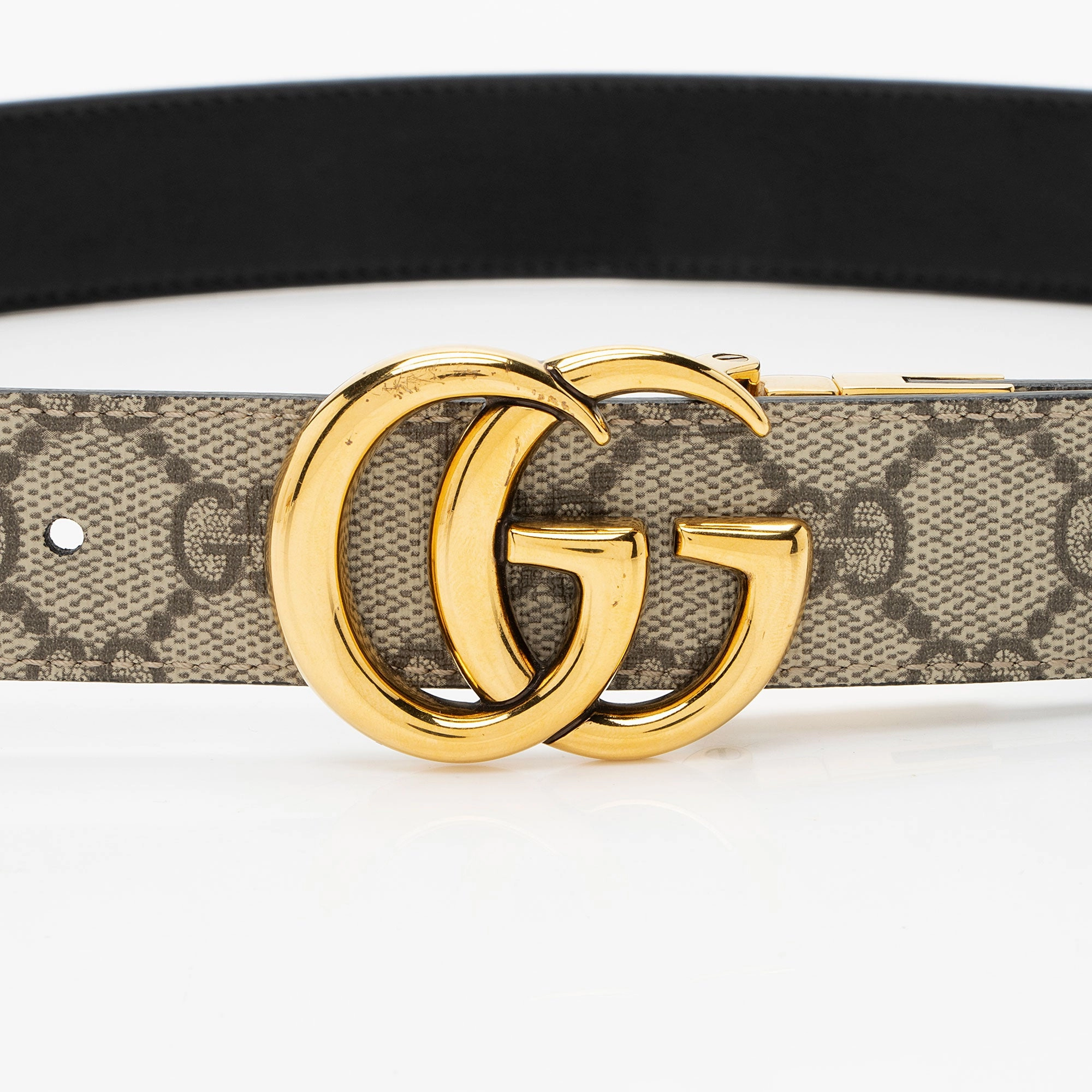 Gucci GG Supreme GG Marmont Reversible Belt