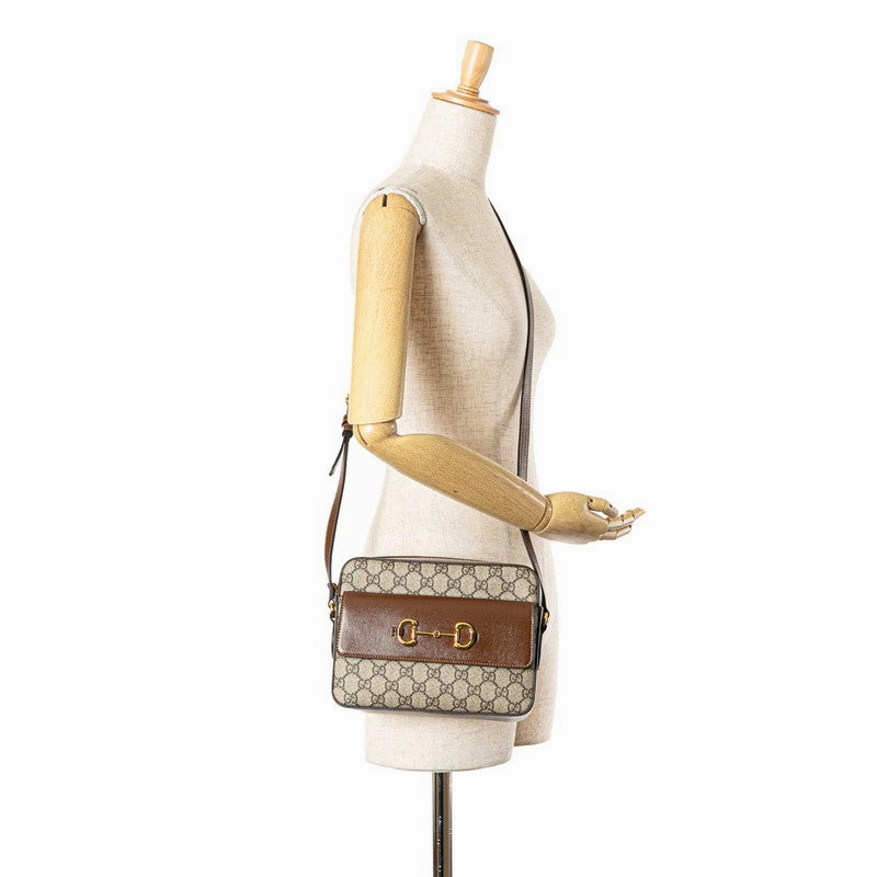 Gucci GG Supreme Horsebit Shoulder Bag 645454