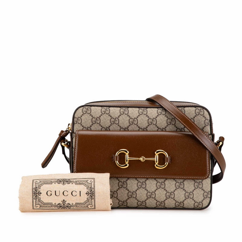Gucci GG Supreme Horsebit Shoulder Bag 645454