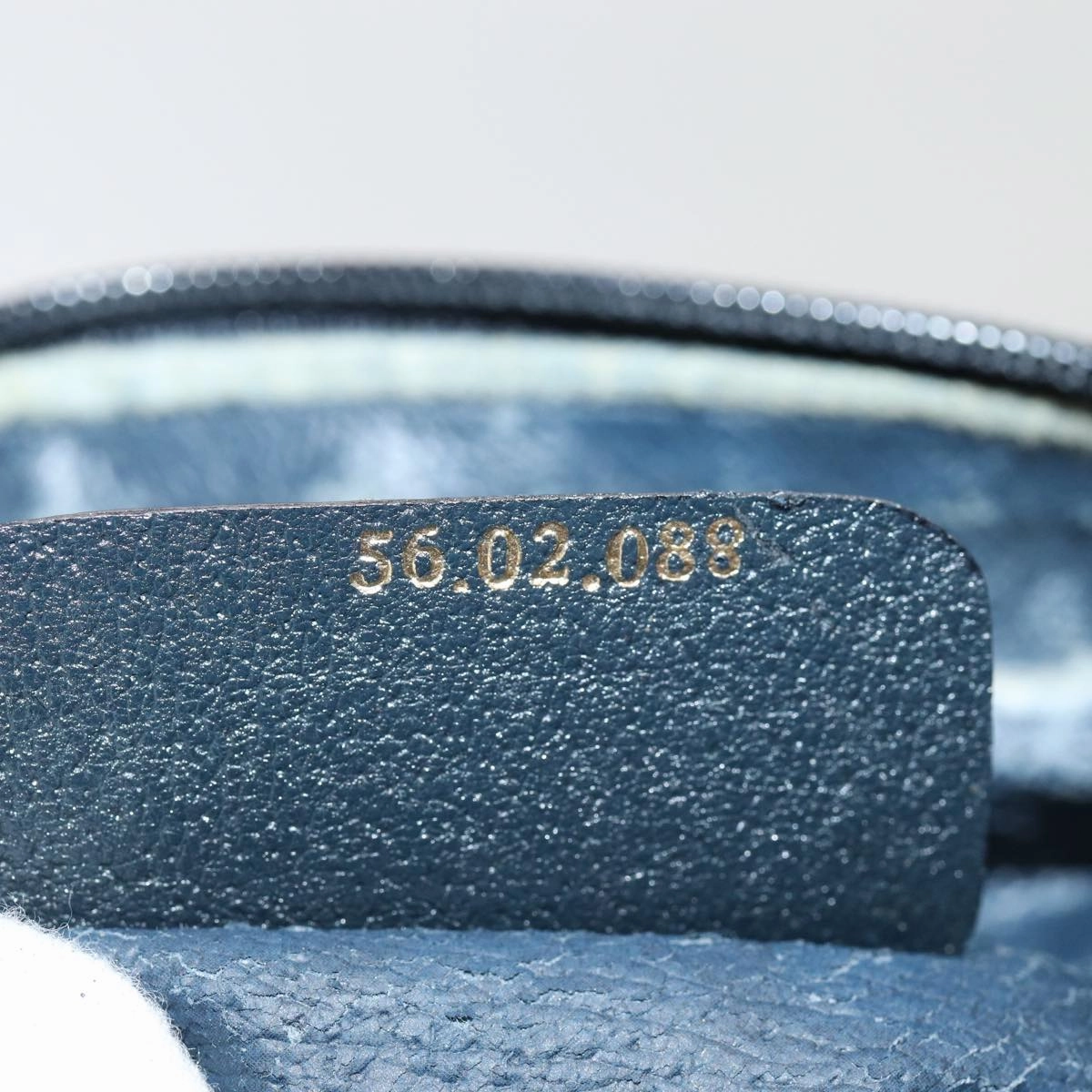 GUCCI GG Supreme Sherry Line Shoulder Bag PVC Leather Navy 56 02 088  83136