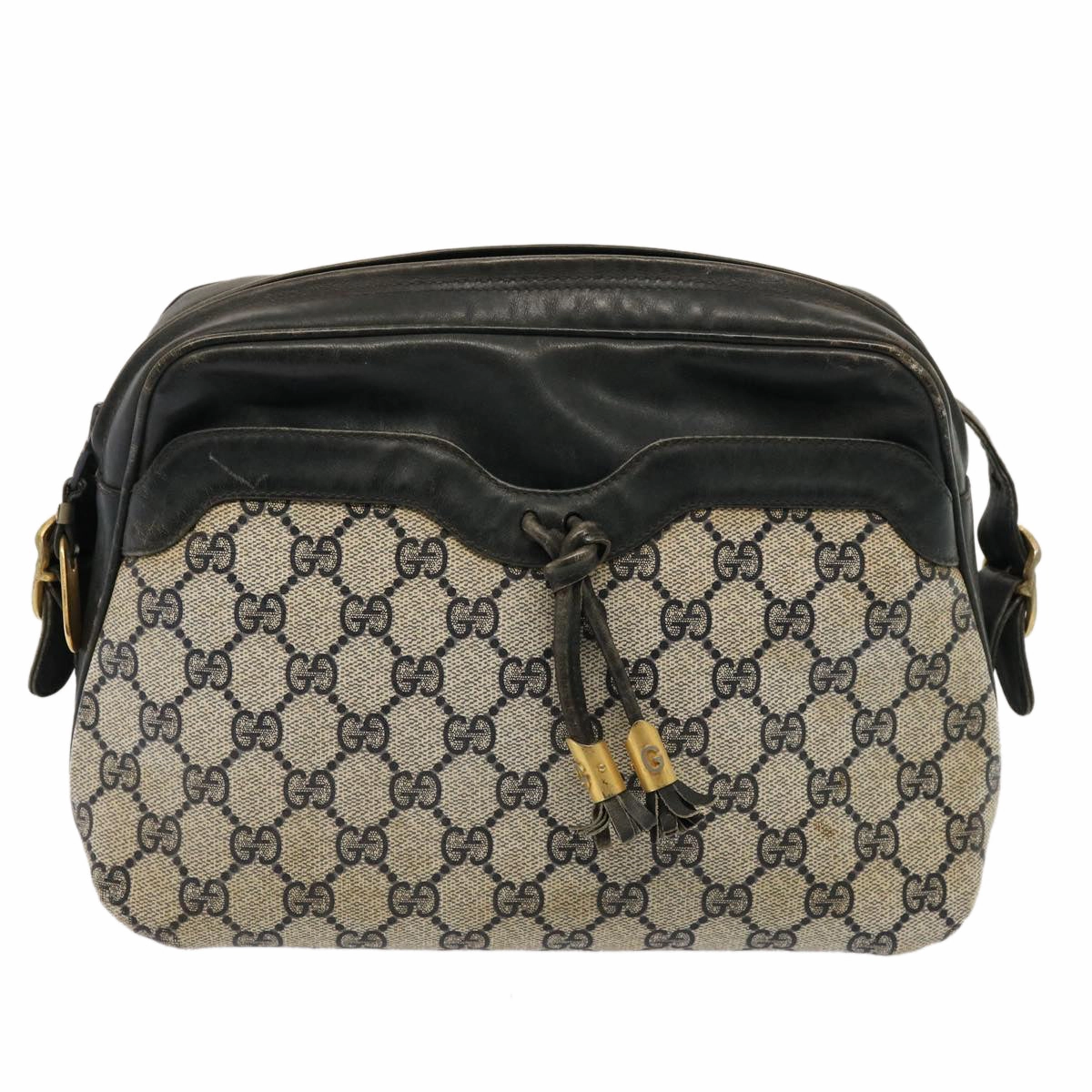 GUCCI GG Supreme Shoulder Bag PCV Navy 001 256 1066  76733