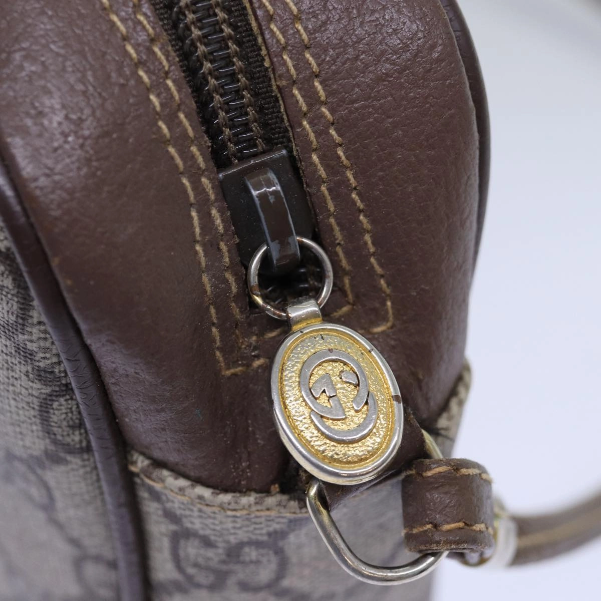 GUCCI GG Supreme Shoulder Bag PVC Beige 007 115 6423  bs14474