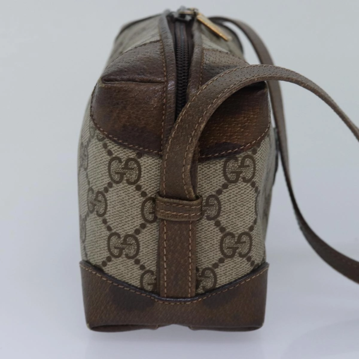 GUCCI GG Supreme Shoulder Bag PVC Beige  13896
