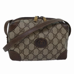 GUCCI GG Supreme Shoulder Bag PVC Beige  13896