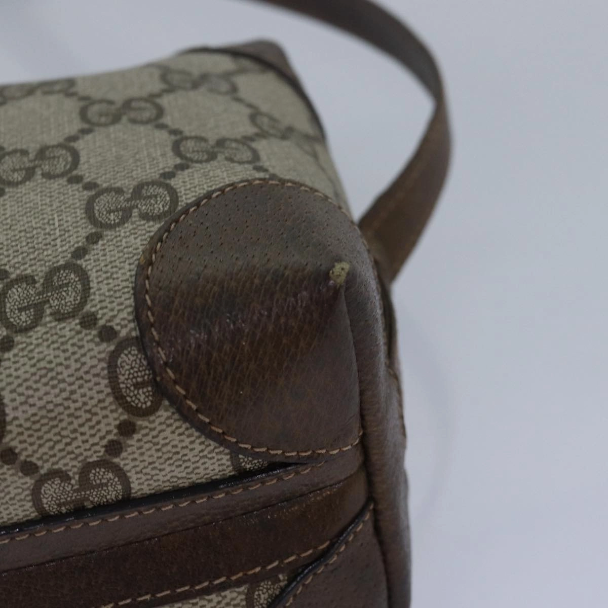 GUCCI GG Supreme Shoulder Bag PVC Beige  13896