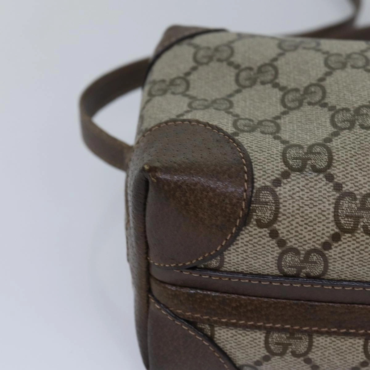 GUCCI GG Supreme Shoulder Bag PVC Beige  13896