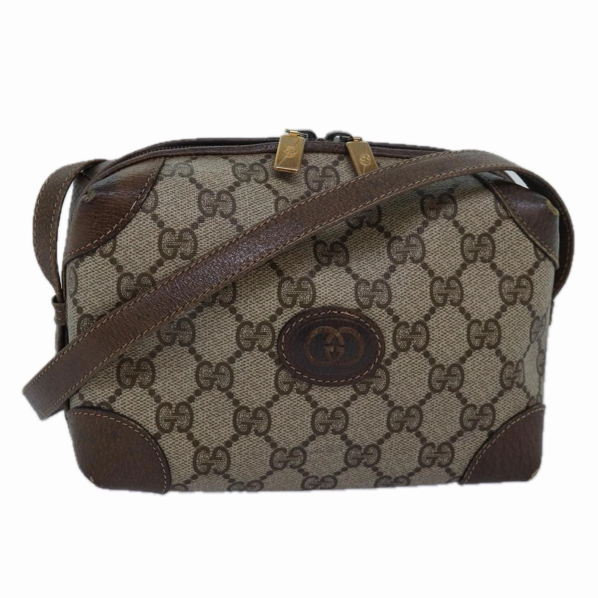 Gucci Gg Supreme Shoulder Bag Pvc Beige