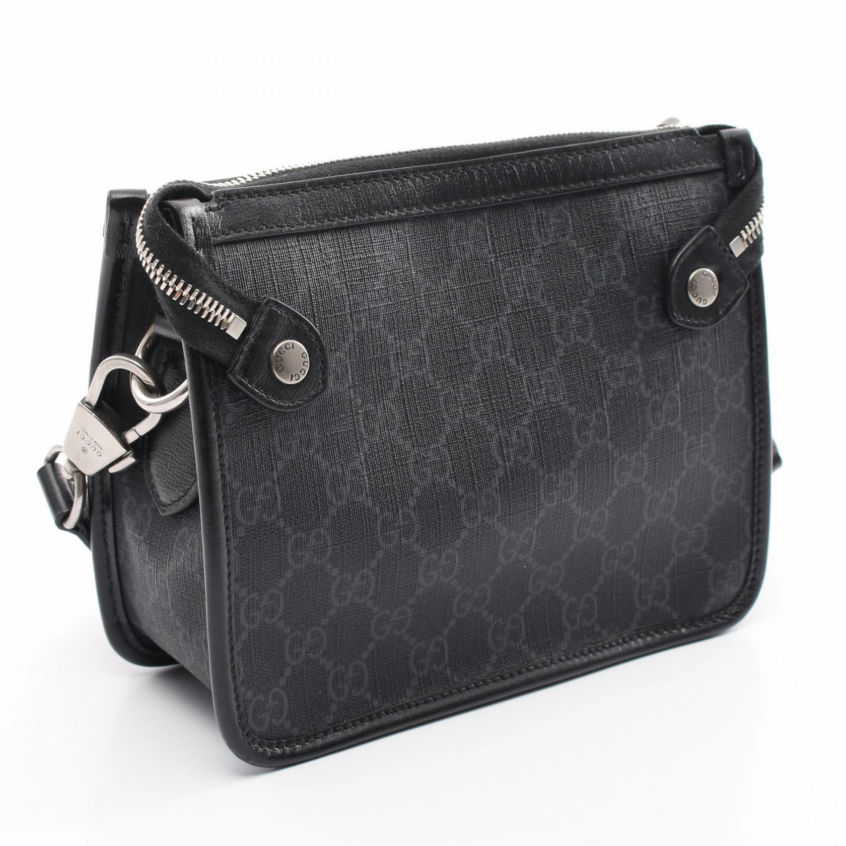 Gucci GG Supreme Shoulder Bag PVC Leather