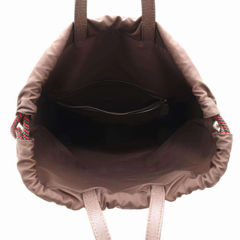 GUCCI GG Supreme Tiger Head Backpack Beige/Brown473872 GG SupremeCanvas Leather