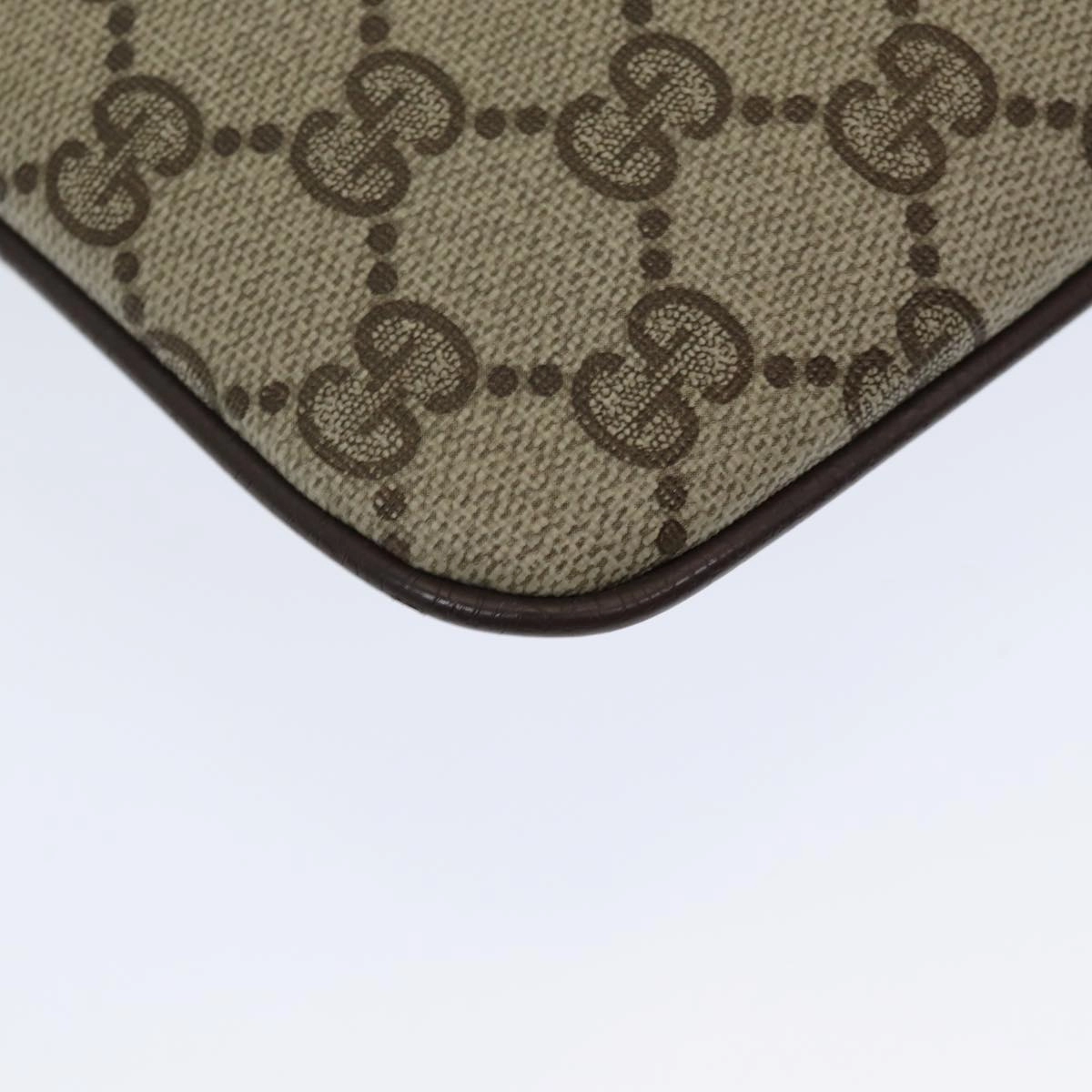 GUCCI GG Supreme Web Sherry Line Shoulder Bag PVC Beige 904 02 047  83663