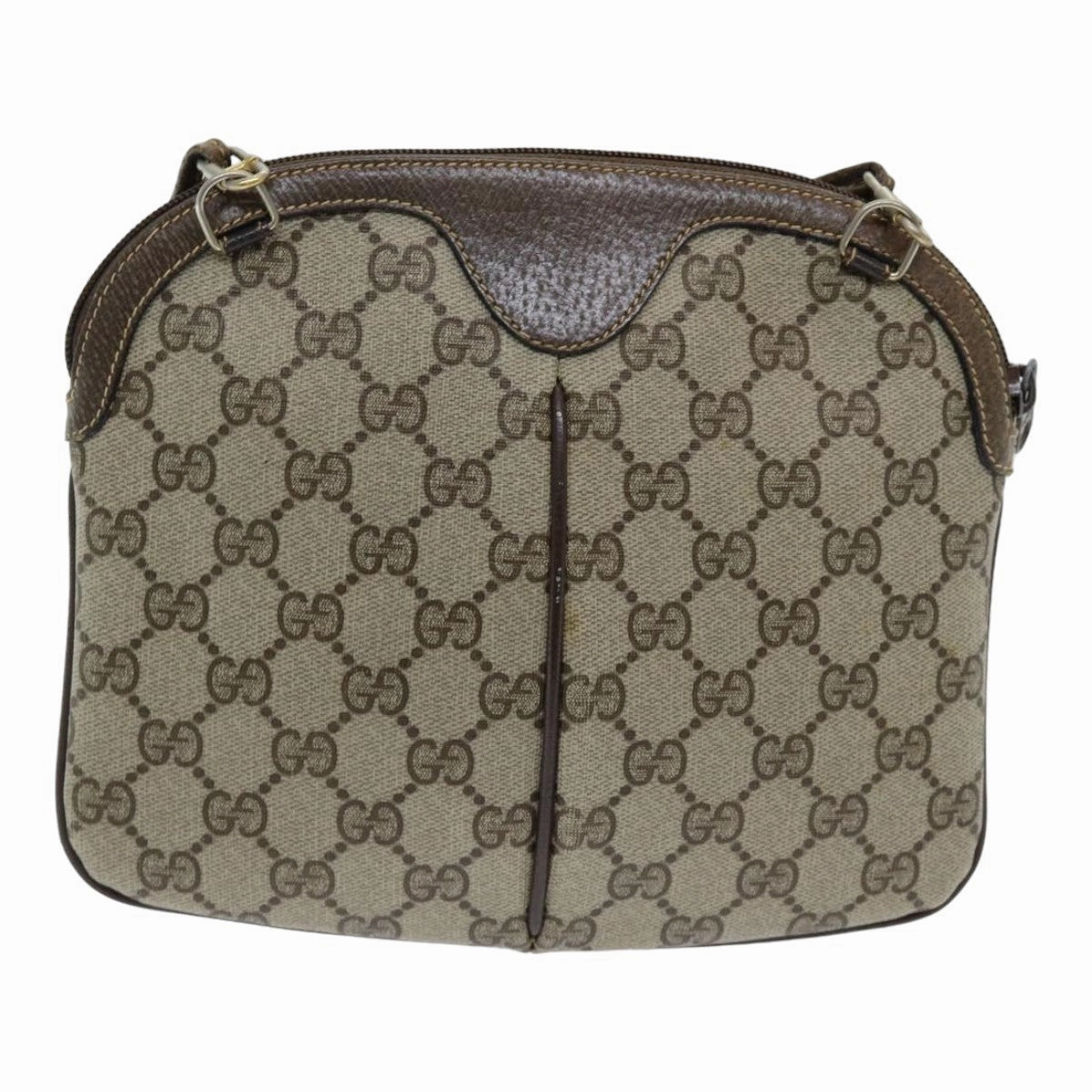 GUCCI GG Supreme Web Sherry Line Shoulder Bag PVC Beige 904 02 047  83663