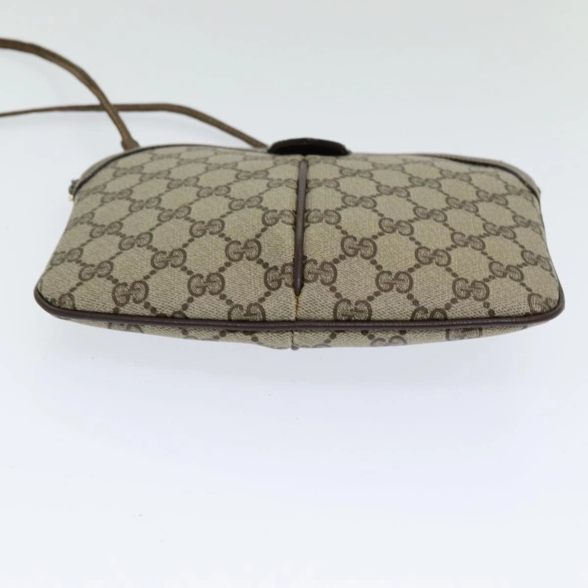 GUCCI GG Supreme Web Sherry Line Shoulder Bag PVC Beige 904 02 047  83663