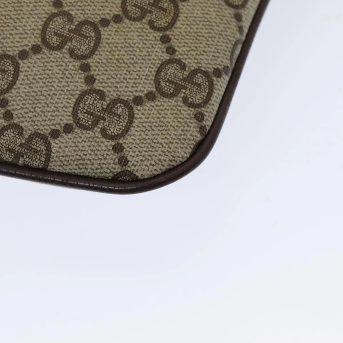 GUCCI GG Supreme Web Sherry Line Shoulder Bag PVC Beige 904 02 047  83663