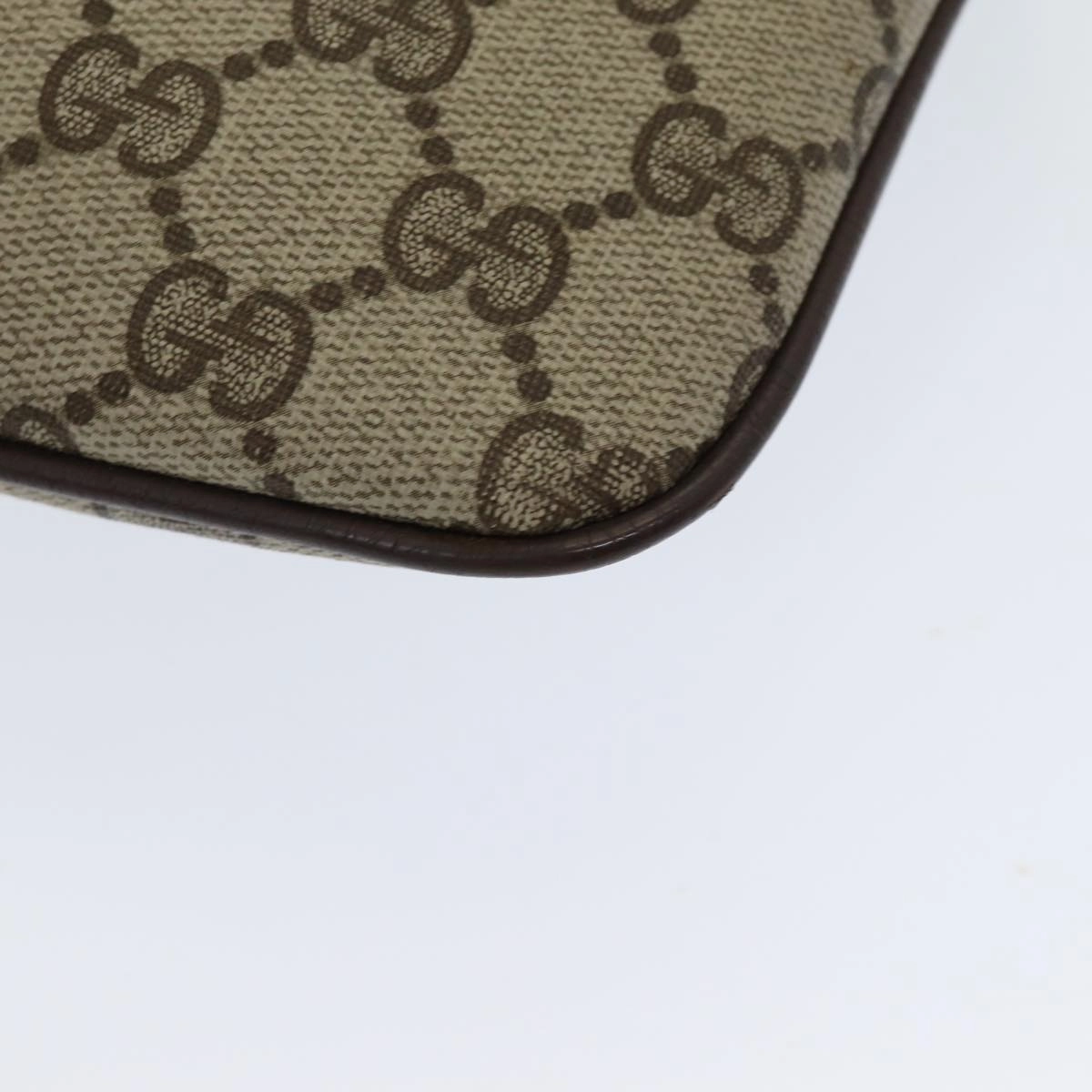 GUCCI GG Supreme Web Sherry Line Shoulder Bag PVC Beige 904 02 047  83663