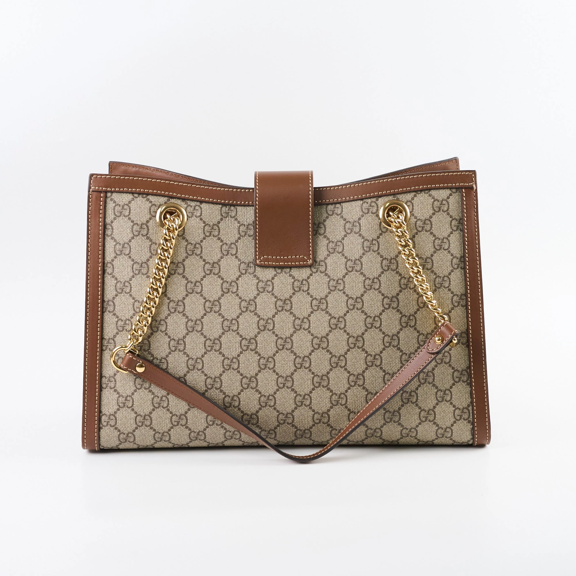 Gucci GG Surpreme Padlock Tote Beige