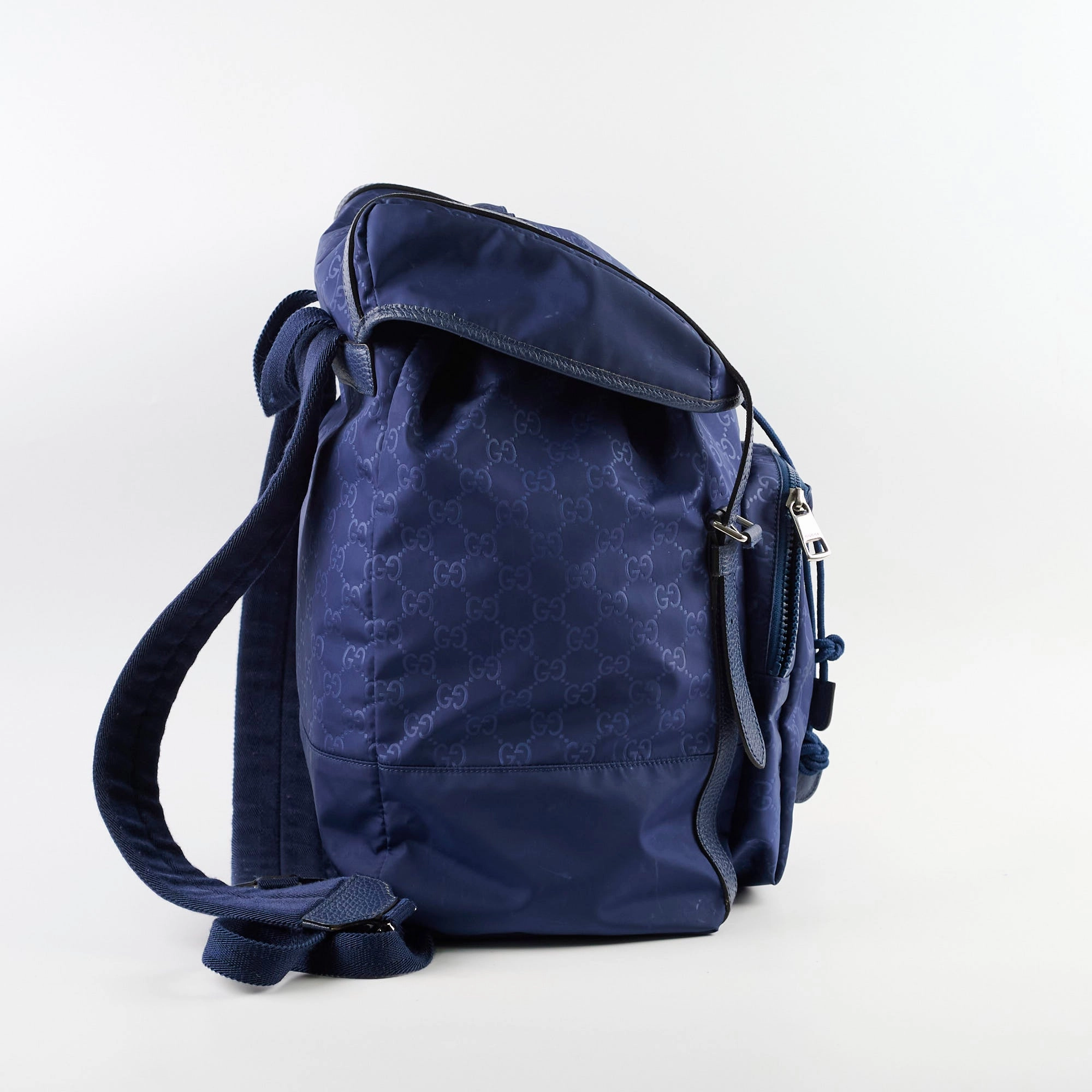 Gucci Guccissima Nylon Backpack Blue
