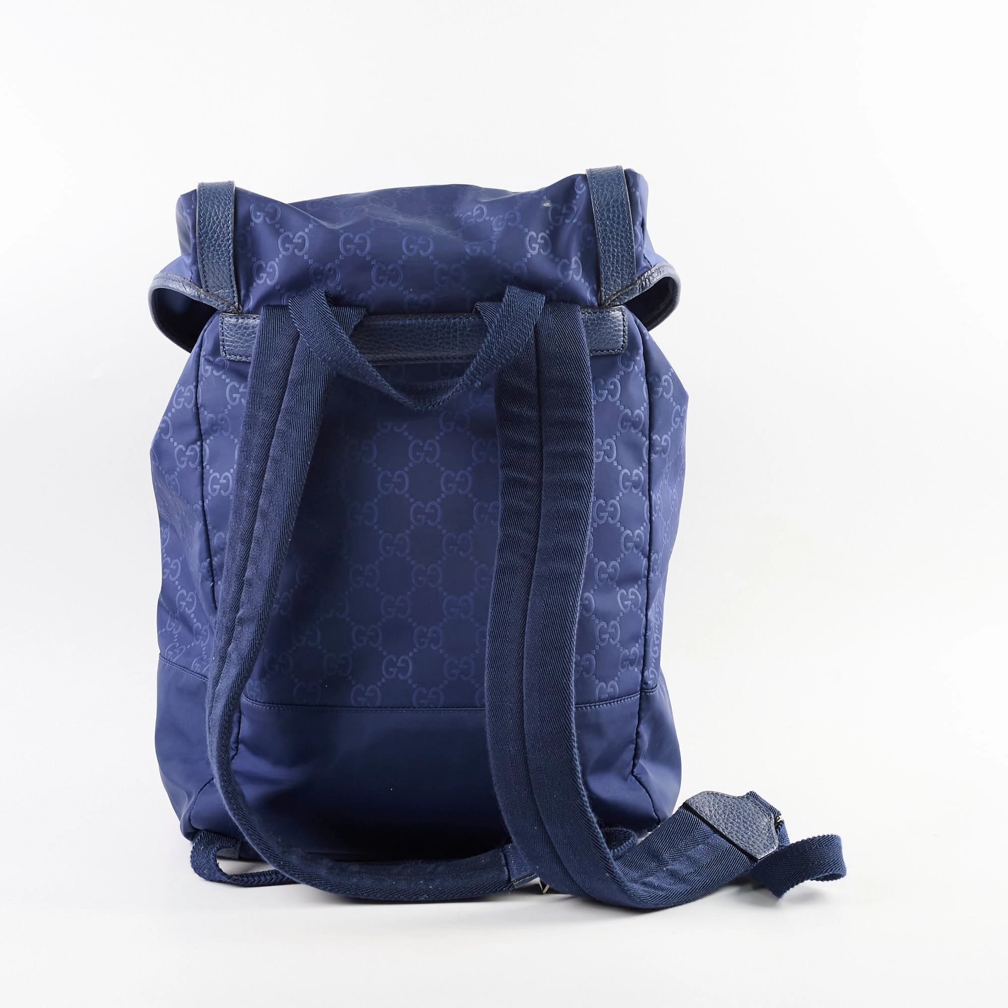 Gucci Guccissima Nylon Backpack Blue