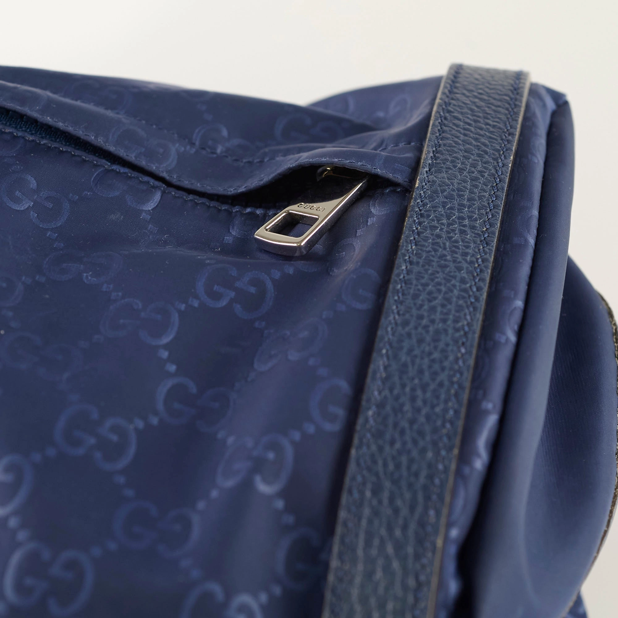 Gucci Guccissima Nylon Backpack Blue