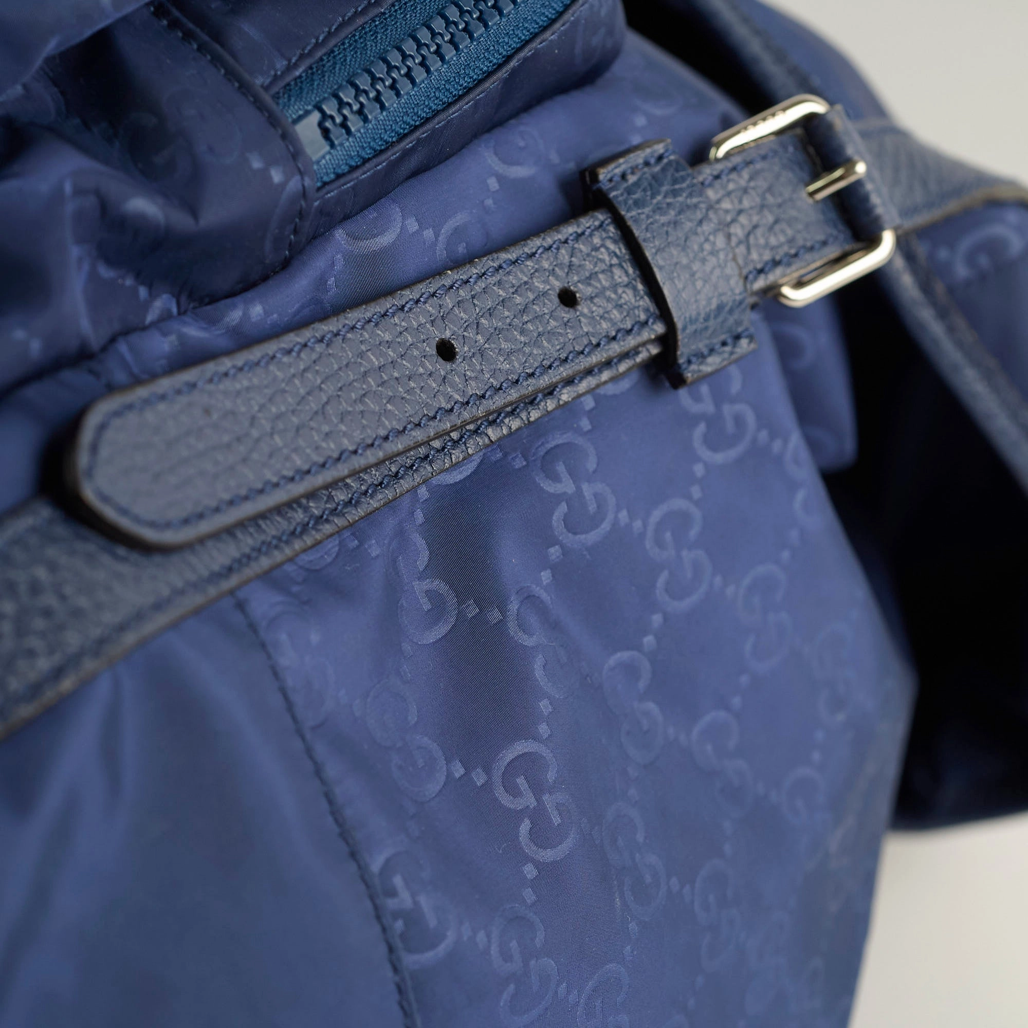 Gucci Guccissima Nylon Backpack Blue