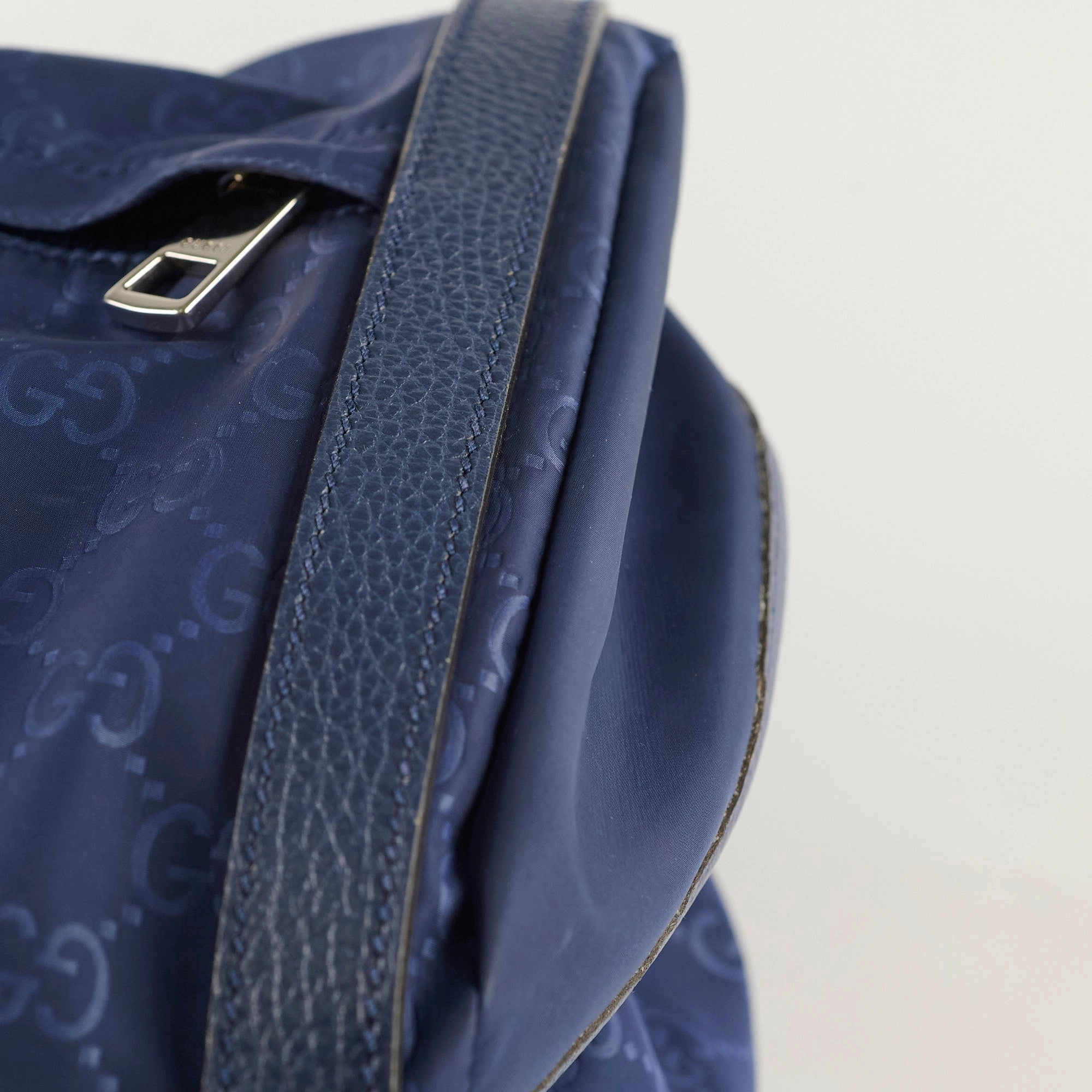 Gucci Guccissima Nylon Backpack Blue