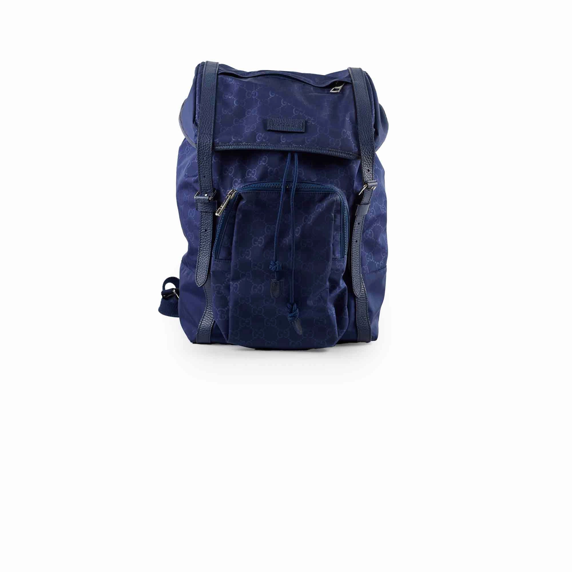 Gucci Guccissima Nylon Backpack Blue