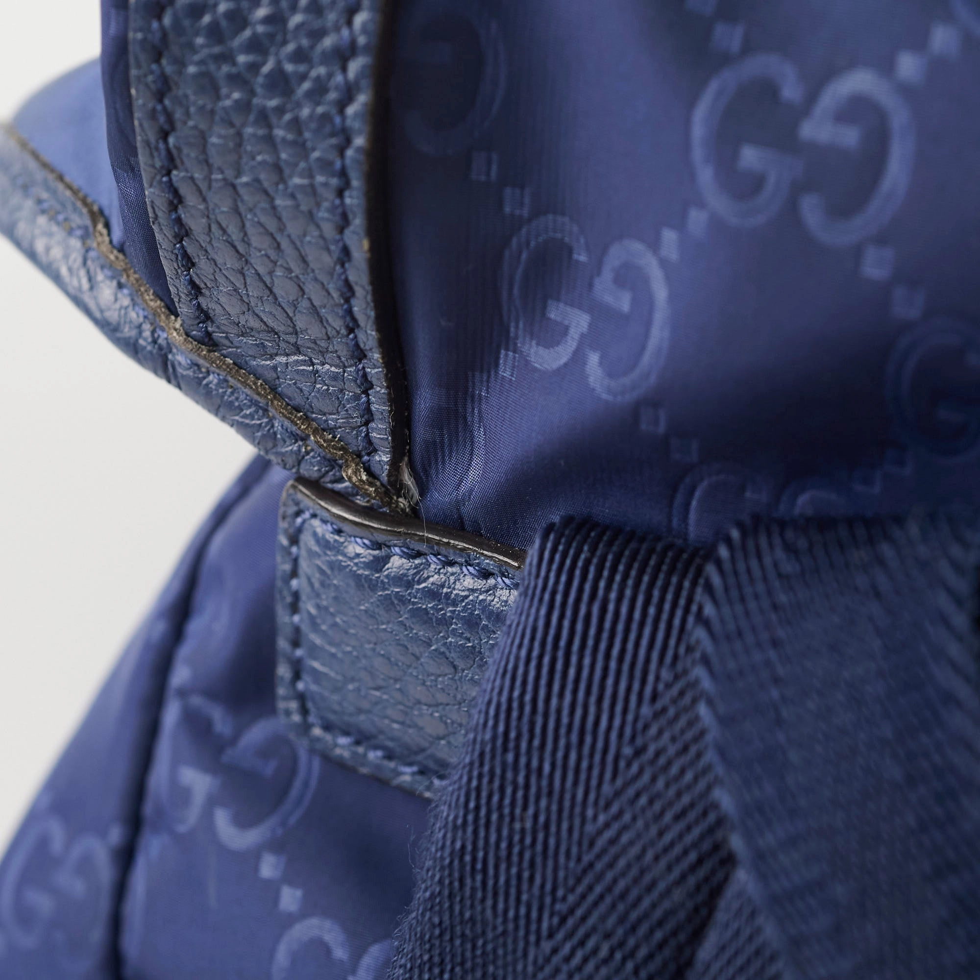 Gucci Guccissima Nylon Backpack Blue