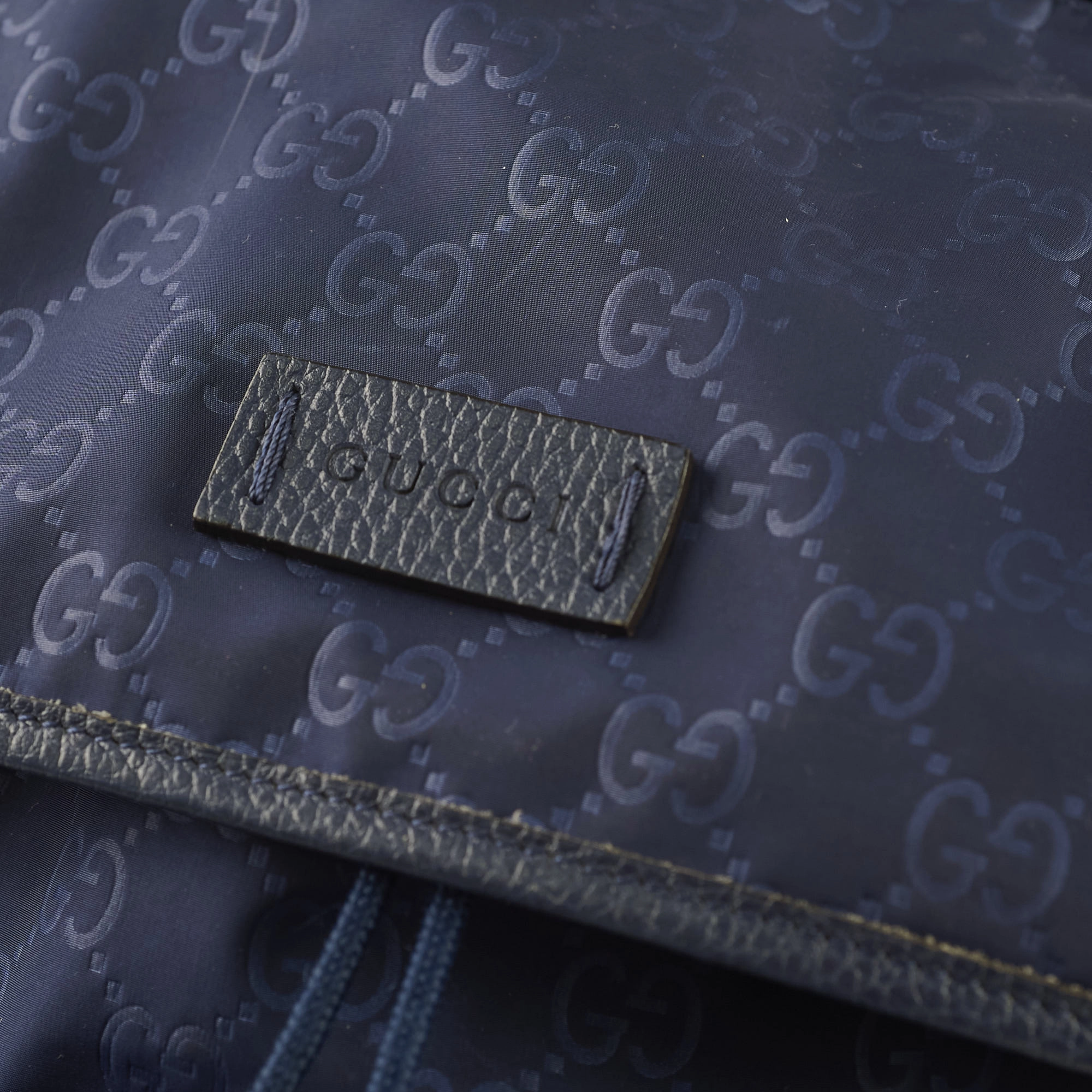 Gucci Guccissima Nylon Backpack Blue
