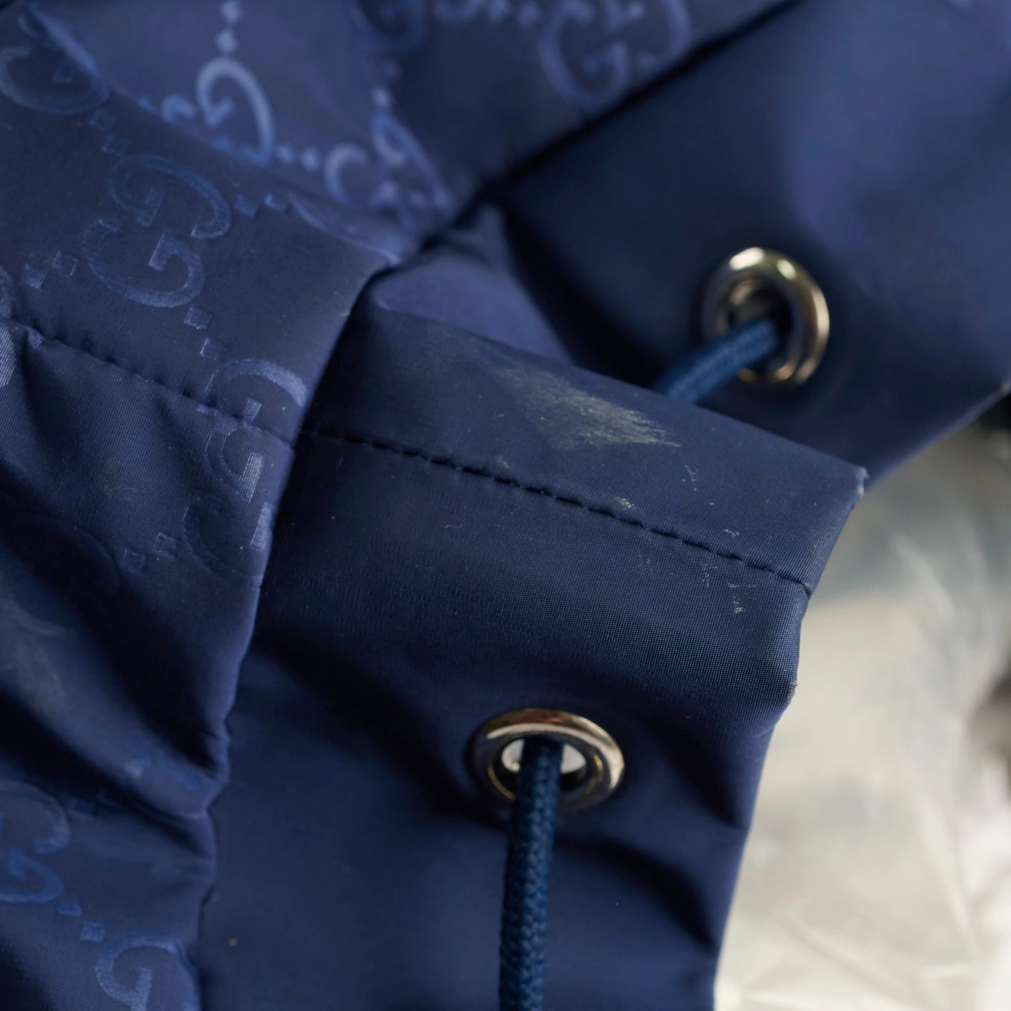 Gucci Guccissima Nylon Backpack Blue